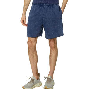 กางเกงขาสั้นผ้าซักกรดสำหรับผู้ชายผ้าฝ้าย100% ใส่สบายลายทางราคาถูก - Product Image 1