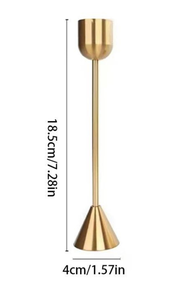 Gold-Finished Brass <b>Tall</b> <b>Candle</b> Stand 3 Sizes Home Wedding Decoration for Christmas Holiday & <b>Candle</b> Lighting - Product Image 5
