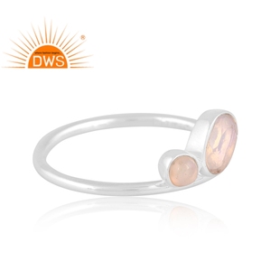 Anillo apilable de piedras preciosas de ópalo etíope de plata de ley fina de última tendencia, fabricante de joyería personalizada - Product Image 3