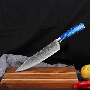 Venta al por mayor personalizado de alta calidad OEM de acero inoxidable de alto carbono herramientas de cocina cuchillo Damasco patrón láser Cocina Chef cuchillos - Product Image 3