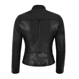 Ladies <b>Leather</b> <b>Jacket</b> Black Slim Real Lambskin Short Top Quality Breathable Full Sleeve Racer <b>Leather</b> <b>Jacket</b> <b>for</b> <b>Women</b> 2026 - Product Image 5