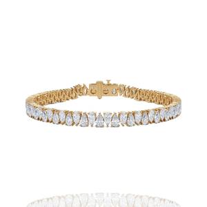 0.25 CT Pear Lab Grown Diamond Solitaire Tennis <b>Bracelet</b> 14 KT <b>Gold</b> White/Yellow/<b>Rose</b> VVS2 Clarity IGI Certified Trendy Gift - Product Image 3