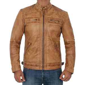 แจ็กเก็ตหนังพร้อมขับมอเตอร์ไซค์สำหรับผู้ชายออกแบบมาพร้อมกับภายนอกที่แข็งแกร่งมีความยืดหยุ่นเรียบและสามารถปรับแต่งได้อย่างเต็มที่ - Product Image 3