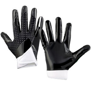 Gants de football américain de qualité supérieure 100% avec paume très adhérente, logo personnalisé, couleur personnalisée au prix de gros - Product Image 3
