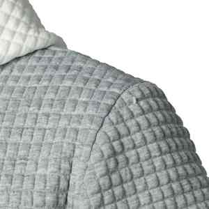 Nueva llegada Unisex personalizado Color bloque Waffle Knit sudaderas con capucha última moda hombres empalme colores térmico marca 2xl 100% algodón - Product Image 4