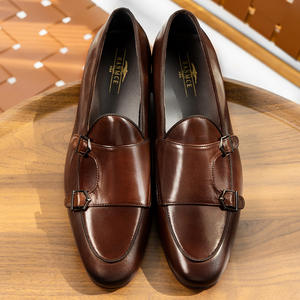 Zapatos de Cuero con Hebilla para Hombre, Diseño de Punta Pulida, Estilo Británico, Calzado Formal de Negocios y Oficina - Product Image 1