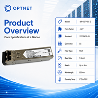 Module émetteur-récepteur optique ESFP LC MMF 1,25 G 850 nm pour commutateur Ethernet Gigabit, centre de données et réseau de fibre optique d'entreprise