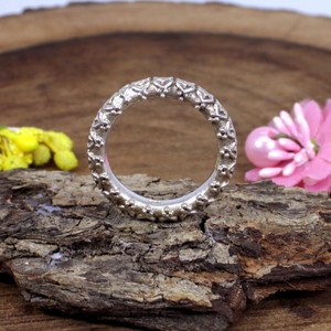 Anillo de piedras preciosas en forma de corazón romántico de Plata de Ley 92,5 chapado en rodio con oro amarillo 14K pureza de Metal para promesas - Product Image 2