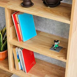 ชั้นวางหนังสือและของเล่น 6 ชั้นทันสมัย ​​80x25x170 ซม. ไม้ยางพารา KS68232 สำหรับห้องนั่งเล่น ห้องทำงาน ห้องเด็ก - Product Image 6