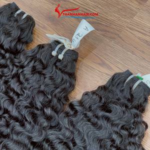 Usine directement cheveux vietnamiens double dessiné extensions de cheveux crus birmans cheveux bouclés bruts non traités - Product Image 4