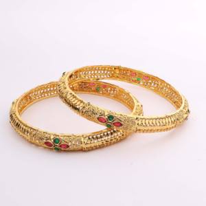 <b>Gold</b> <b>Plated</b> Forming <b>Bangles</b>, Traditional & Special Occasion, Wedding, Gift for Women, Copper & Brass Chapado En Oro Oro Laminado - Product Image 2
