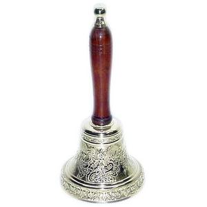 Campana de mano antigua de latón con campana colgante de pared de madera, campana de escritorio, artículo decorativo para el hogar de alta calidad, artículo de lujo al por mayor - Product Image 4