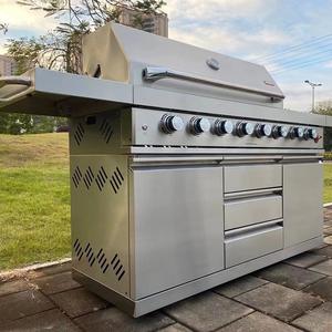 Gabinetes de Cocina Exteriores Ecológicos de Acero Inoxidable con Fregadero, Grifo, Refrigerador, Horno, Muebles con Diseño Modular - Product Image 6