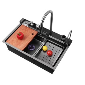 Évier de cuisine sous plan TIANY fait main couleur or avec robinetterie, cuve simple, moderne, pour projets hôteliers et résidentiels - Product Image 4