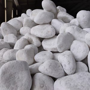 Snow White Oval Pebble Stone Natural Big Cobbles Modern Garden Landscape Outdoor Decoration Aquarium Epoxy Flooring Construction - Product Image 4