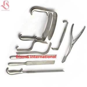 BISONS WHOLESALE Kit de Instrumentos de Cirugía Plástica Glútea de Acero Inoxidable, Retractores Gonzalez, Certificado CE para Cirugía Estética - Product Image 1