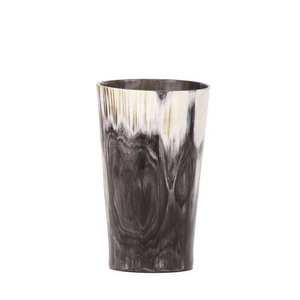 Handcrafted Buffalo Horn Mug Bamboo Lid Smooth Polish Natural Tones Reusable Portable for Minimalist Rustic Drinkware Lovers - Product Image 1