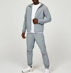 Lightweight <b>Men's</b> Waterproof Windbreaker <b>Jacket</b> with Detachable Hood Solid Pattern for Outdoor Sports - Product Image 3