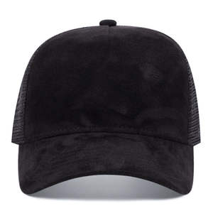 Wholesale in Stock <b>Blank</b> Plain <b>Cap</b> 5 Panel Suede Trucker Hat High Quality Baseball Trucker <b>Caps</b> Structured Mesh Sport Hat - Product Image 3