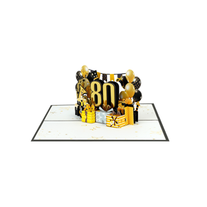 Kiricard Carte de voeux faite à la main Conception d'anniversaire dorée Carte pop-up vietnamienne Nouveau design pour l'artisanat d'anniversaire - Product Image 5