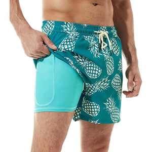 Short personnalisé délavé à l'acide pour hommes Sun Sweat en coton avec motif solide et impression bouffante - Product Image 5