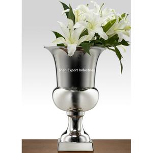 Royal Silver Trumpet <b>Vase</b> Wedding Flower Holder Home Decorated Metal Planter Wedding Decoration Flower <b>Vase</b> <b>Stand</b> - Product Image 6