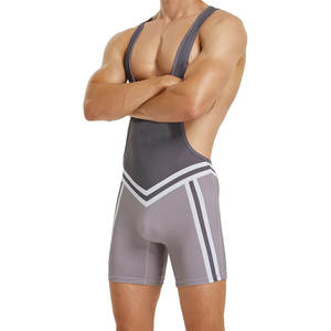 Singlet de Lucha Libre Personalizado al por Mayor para Hombre, Nuevo Diseño de Spandex, Uniforme Deportivo de Entrenamiento, Tejido de Punto, Alta Elasticidad y Rendimiento - Product Image 1