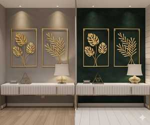 ประติมากรรมตกแต่งศิลปะโลหะ3D ผนังติดตั้งง่ายเหมาะสำหรับตกแต่งบ้านและโรงแรม - Product Image 4