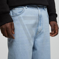 Jean droit décontracté pour homme, patchwork couleurs personnalisées, taille mi-haute, délavage pierre clair, coton adouci, grande taille, coupe ample