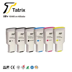 Cartucho de tinta compatível com cores premium Tatrix 727 300ml para HP727 para HP DesignJet T920 T930 T1500 T2500 Impressora