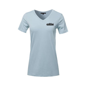 Camiseta Transpirable Estampada Personalizada de Talla Grande para Mujer, Informal de Alta Calidad, 100% Algodón, Color Sólido - Product Image 3