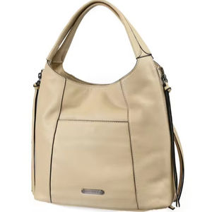 Ce sac à main présente un extérieur en cuir souple et beige qui respire l'élégance et la sophistication. - Product Image 1
