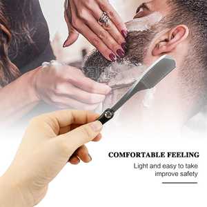 Salon de coiffure professionnel manuel pliant rasage rasoir lames japonaises bord droit conception Logo privé acceptation-Sambrialmed - Product Image 6