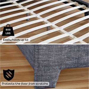 ไม้ชุดห้องนอนเฟอร์นิเจอร์ห้องเตียงคิงไซส์กรอบเตียงที่ทันสมัย - Product Image 6