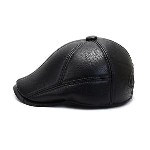 Bérets d'hiver en cuir véritable de qualité supérieure pour hommes, protection chaude des oreilles, casquette décontractée en gros pour les loisirs de plein air, chapeau de papa - Product Image 3
