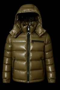 Veste matelassée pour homme, imperméable, écologique, légère, en toile, fermeture éclair, capuche brillante, chaude, veste de survêtement, kaki - Product Image 2