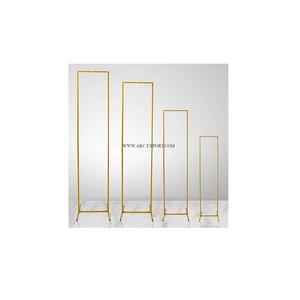 ชุดเครื่องประดับทองเหลืองชุบทอง4ชิ้นสำหรับตกแต่งงานแต่งงานแท่นฮาโลว์มีคุณภาพการออกแบบที่ทันสมัยมีขนาดแตกต่างกัน - Product Image 1