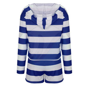 Sweat à capuche en coton décontracté pour femmes de qualité supérieure et ensemble court couleur unie pour l'hiver-Vente en ligne - Product Image 2