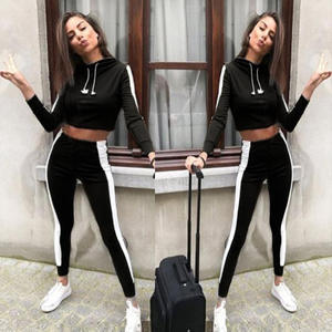 Custom Manufacturer Acid Wash Distressed <b>Zip</b> up <b>Cropped</b> <b>Hoodie</b> and Stack Sweatpants Plain Sweatsuit Outfits Set Women Tracksuit - Product Image 1