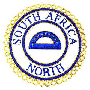 2025 Wholesale Masonic Craft Leather Undress Badge Provincial Superintendent of Works <b>Embroidered</b> Sew-On Style - Product Image 1