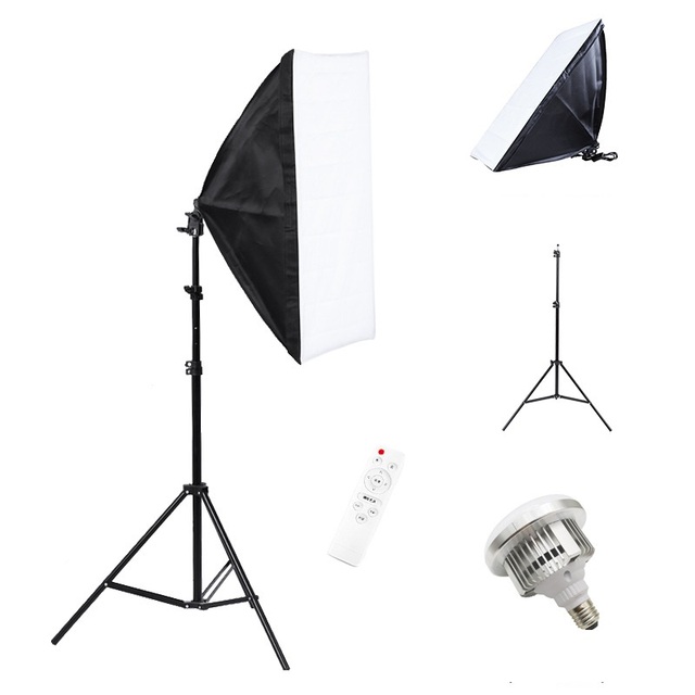 50x70cm Camera Video Studio Photographic Lighting Softbox Kit Led Lighting with 2.1M Tripod Stand for Professional Photography