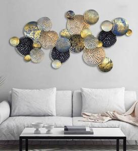 Arte decorativo de pared de hierro de aluminio para dormitorio, hermosas artes de pared, a prueba de óxido, arte montado en la pared, dorado con Multicolor - Product Image 5