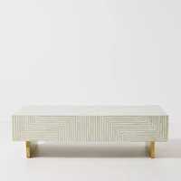 Table basse en incrustation d'os au design moderne pour salon, chambre à coucher, hôtel ou appartement, nouveauté