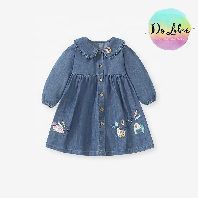 Chaqueta vaquera RTS para niños pequeños, abrigos boutique para niños, prendas de vestir para primavera y otoño, chaquetas para niñas