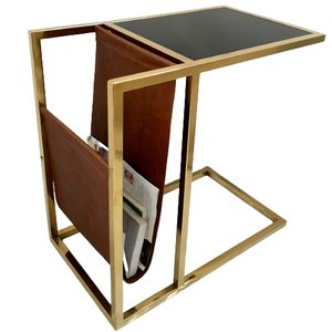 Mesas anidadas SS de alta calidad en recubrimientos de PVD dorados con opción superior de vidrio, madera y mármol disponible en tamaños y acabados personalizados. - Product Image 6