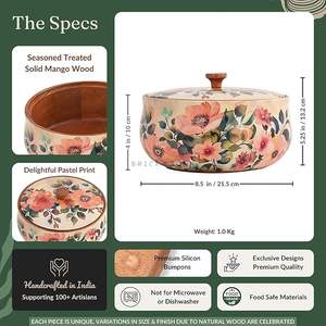 Boîte à chapati de mariage en bois naturel personnalisée et écologique, de haute qualité, résistante à la chaleur, lavable au lave-vaisselle, de qualité alimentaire, fraîche - Product Image 3