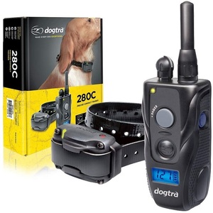 ปลอกคอสุนัขฝึกสอนระยะไกลคุณภาพสูงรุ่นใหม่ DogGtra 280C กันน้ำ ควบคุมได้แม่นยำ 127 ระดับ พร้อมหน้าจอ LCD ระยะ 1/2 ไมล์ - Product Image 1