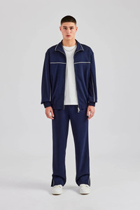 Survêtements en molleton de haute qualité pour hommes sport athlétique fermeture éclair à capuche pantalon de Jogging surdimensionné deux pièces vêtements de sport survêtement hommes - Product Image 3