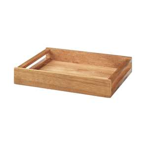 Bandeja de servicio rectangular de madera moderna de calidad superior con asas para facilitar el transporte para Diwali y uso decorativo - Product Image 6