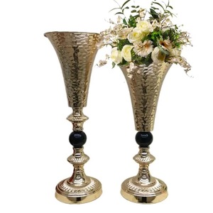 Florero de hierro para interiores y exteriores con diseño de tendencia a la venta para eventos de boda, jarrón decorativo de suelo de Metal, recién llegado - Product Image 1